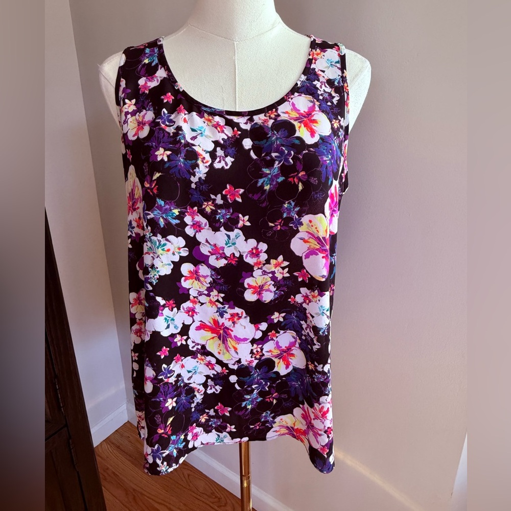 Express Retro Y2k  Multicolor Floral Tank Top